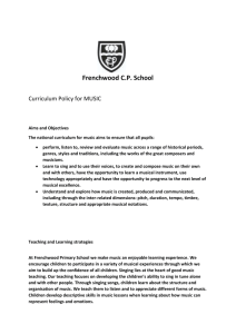 Music Policy : file - Frenchwood Community Primary School