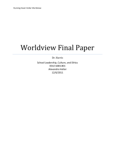 Worldview Final Paper