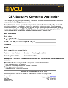 GSA Executive Committee Application