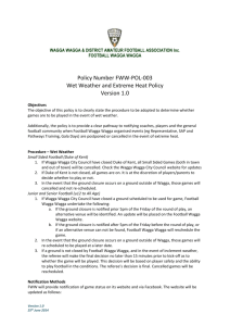 FWW-POL-003 Wet Weather and Extreme Heat Policy