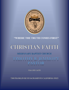 CHRISTIAN FAITH MISSIONARY BAPTIST CHURCH