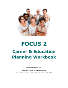 FOCUS 2 Career & Education Planning Workbook