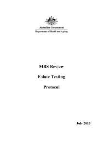 Folate testing Protocol