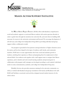 The Mason Autism Support Initiative (MASI) offers individualized