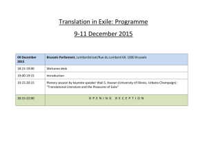 9-11 December 2015 - Translation in Exile