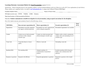 Natural Resources Thesis Rubric