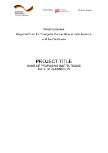 Project proposal format of the Regional Fund for Triangular