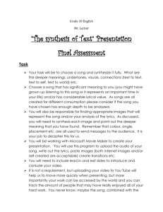 Text-song-Analysis-Presentation