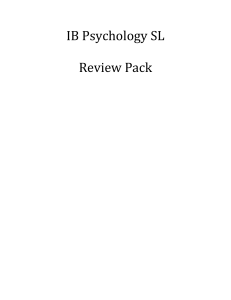 IB Psychology Review SL