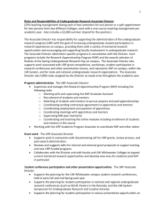 Roles and Responsibilities of Undergraduate Research Associate