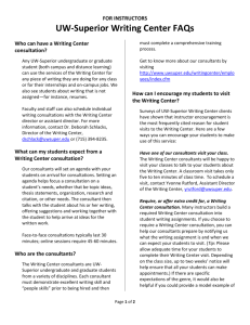 Writing Center FAQs Instructors
