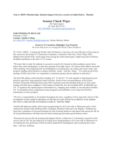Press Release from Senator Chuck Wiger