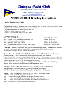 NOTICE OF RACE & Sailing Instructions Hightide Christmas Series