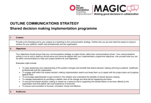 Outline Communications Strategy - Person