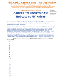 Charlotte Bobcats 9 th Annual CAREER IN SPORTS DAY!