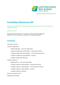 Custodian resource kit - Land Information New Zealand
