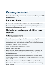 Gateway assessor - York Citizens Advice Bureau
