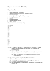 Chapter 1 Fundamentals of chemistry Chapter Exercise 1. science