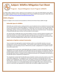 Wildfire Mitigation Fact Sheet - East Texas Council of Governments