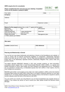 Consultant Enquiry Form 2015 - Dorset Environmental Records Centre