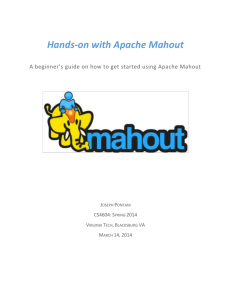 Getting Started with Mahout - VTechWorks