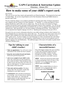 January 2014 How to make sense of your child`s report card.