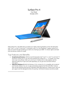 Surface Pro 4 - Microsoft News Center