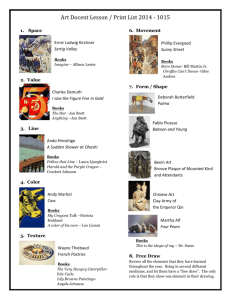 Art Docent Lesson / Print List 2014 - 1015