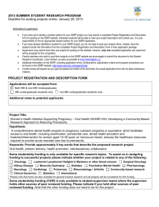 project registration and description form