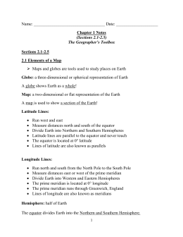 Absolute and Relative Location Worksheet