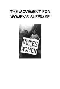 Women`s suffrage