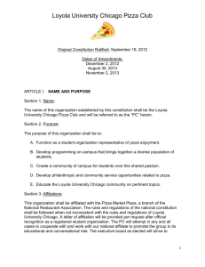 Sample Constitution - Loyola University Chicago