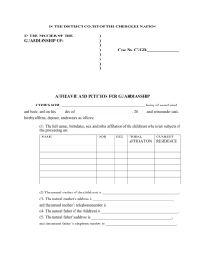 affidavit and petition for guardianship