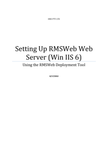 Setting Up RMSWeb Web Server (Win IIS 6)