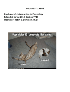 Psych 1 EXTENDED SPRING SYLLABUS