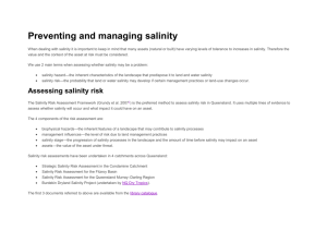 Preventing and Managing Salinity