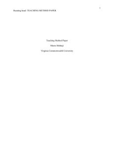 Teaching Strategy Method Paper 1
