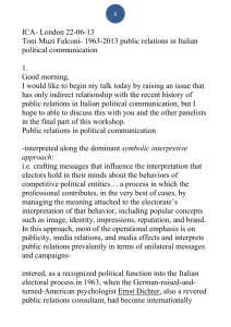 Public relations in Italian political communication