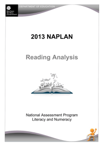 Reading Analysis Document NAPLAN 2013