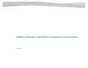 Rubric Resource for Speech