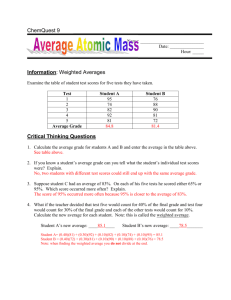 Information: Average Atomic Mass