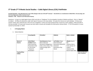 5 th Grade 2 nd 9 Weeks Social Studies – Cobb Digital Library (CDL)