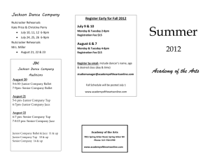 Week #1 June 25-28 - Academy of the Arts