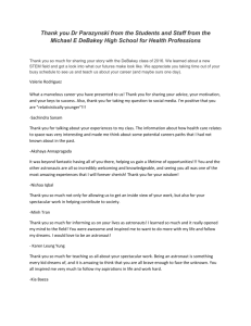 DeBakey High School Students Thank You Letter