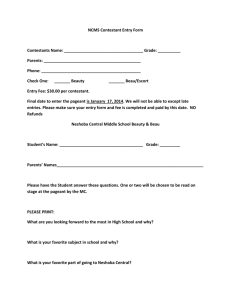 Middle School Beauty and Beau Entry Form