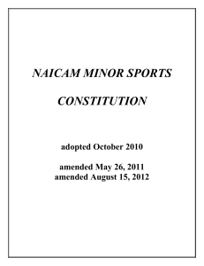 Naicam Minor Sports Constitution