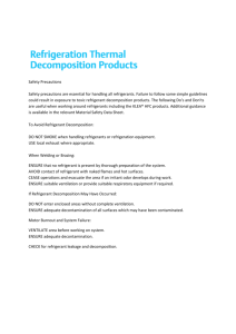 Refrigerant Thermal Decomposition Products