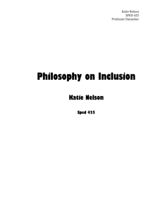 Philosophy on Inclusion