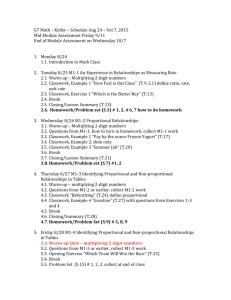 G7 Math – Keller – Schedule Aug 24 – Oct 7, 2015 Mid Module