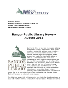 August Newsletter 2015 - Bangor Public Library